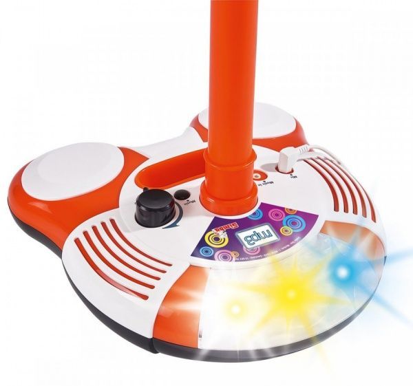 Мікрофон Simba на стійці з роз'ємом для МР3-плеєра та світловими ефектами 102 см 6837816