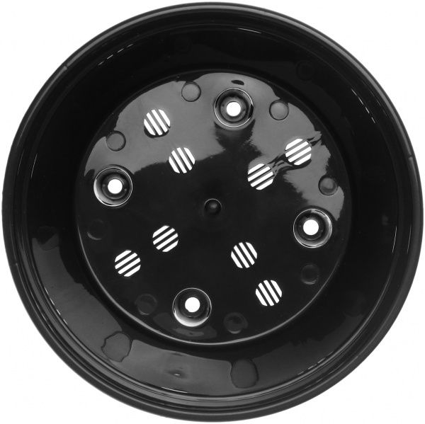 Горшок пластиковый Santino Асти круглый 6л белый/черный (AS3 ALB-NGR) 