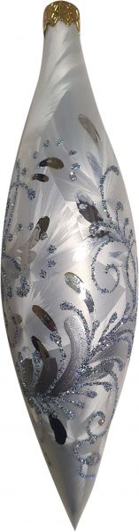 Декоративная новогодняя фигура Полимер Эллипс Фантазия 12 см