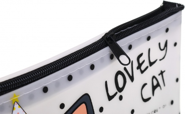 Пенал школьный Рябой кот Nota Bene белый