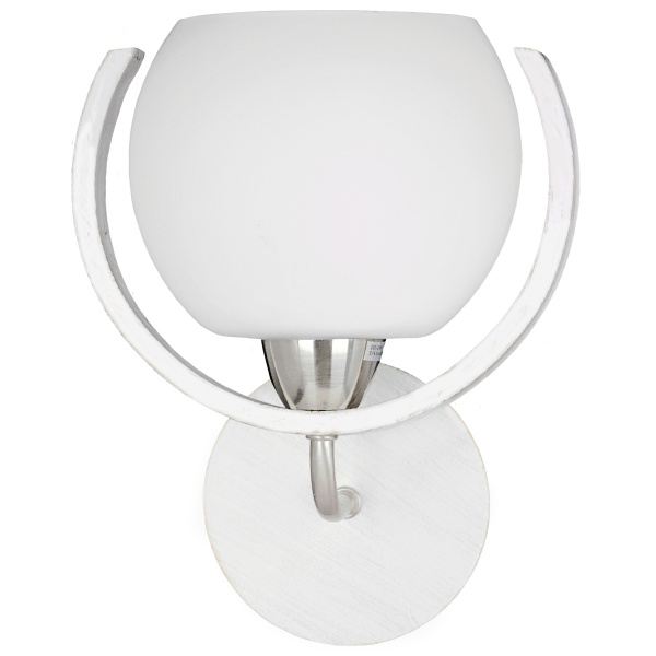 Бра Victoria Lighting 1x40 Вт E14 хром/білий Odeon/AP1 milk 