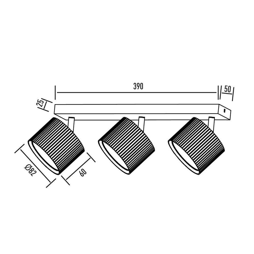 Спот Maxus Wave Base 3xGX53 білий 3-MAX-SW-GX53-WH