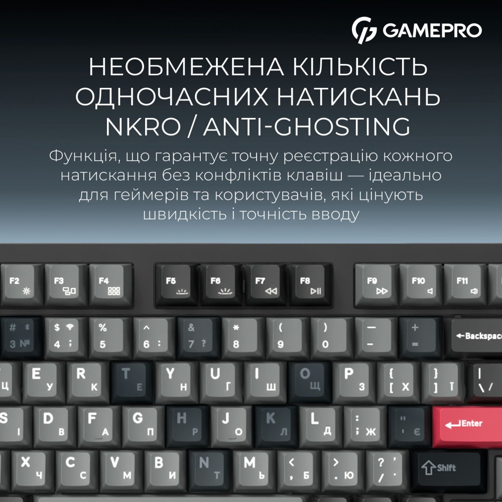 Клавиатура игровая GamePro (MK305BK) Asgard Drakkar Keychron Super black