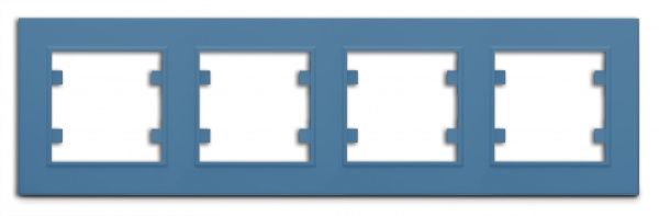 Рамка четырехместная Makel Karea горизонтальная синий