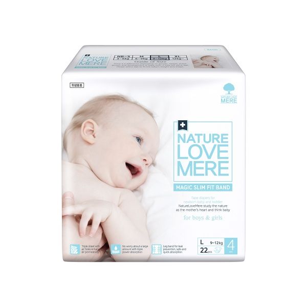 Підгузки Nature Love Mere Magic Slim Fit Band 9-12 кг L 22 шт.