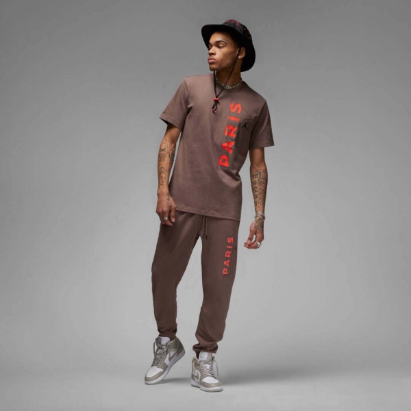 Футболка Nike PSG WORDMARK TEE DM3092-291 р.S коричневий