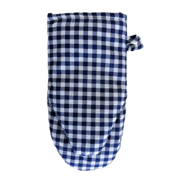 Набор кухонный Прихватка и рукавичка Синяя клеточка синий Прованс 