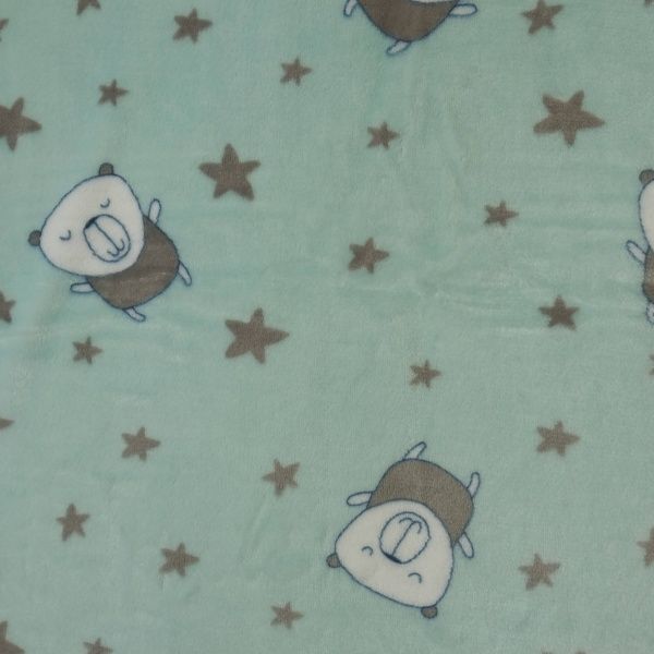 Плед Ведмедик 100x120 см бірюзовий 