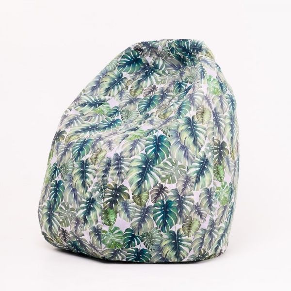 Кресло-мешок SanchoBag Груша Пальмовые листья М зеленый (38PG2PT513) 