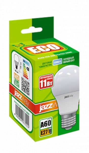 Лампа светодиодная Jazzway PLED- ECO-A60 11 Вт A60 матовая E27 230 В 5000 К 1033222 