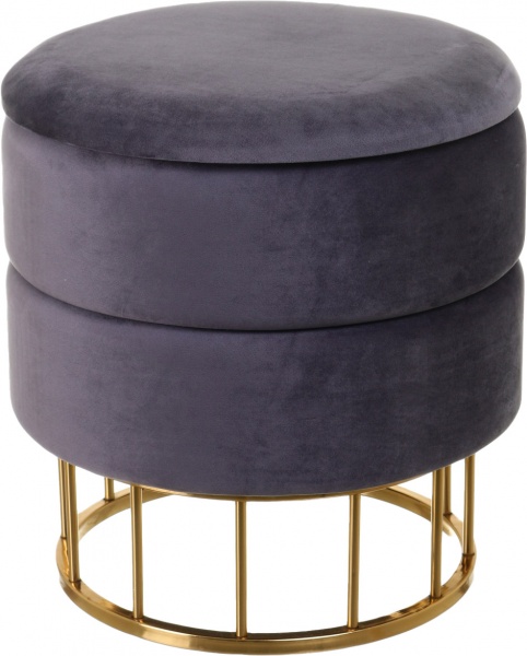 Сундук-пуф для хранения Laurent темно-серый 37,5х37,5х41 см 