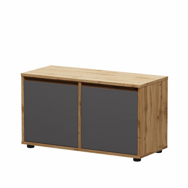 Тумба для обуви SOKME Nitro Soft серый графит дуб вотан 