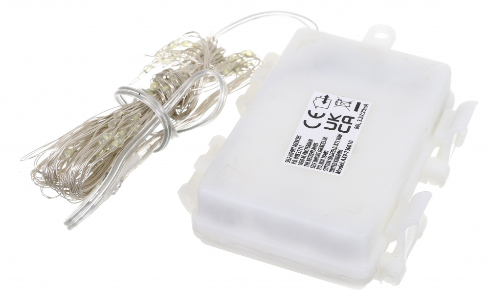 Гирлянда 80LED/на батарейк/с таймером/белый свет (AX9730610)