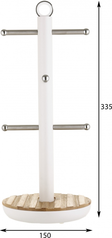 Тримач для чашок Flamberg Premium Retro 15х33,5 см білий PT-1022MB