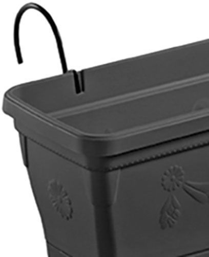 Ящик балконний Stefanplast Linea Primavera прямокутний 11,2л антрацит (86056) 