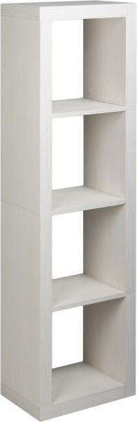 Стелаж двосторонній Inteo Кубус МІКС 1х4 (3D HDF) 438x1500x290 мм вудлайн кремовий 