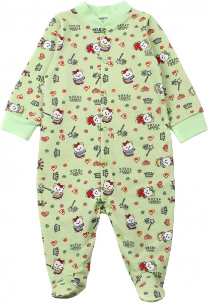 Комбинезон ясельный унисекс Фламинго р.68 салатовый 647-310 