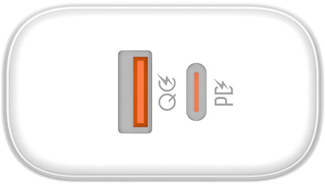 Мережевий зарядний пристрій ColorWay Power Delivery Port PPS USB (Type-C PD + USB QC3.0) (45W) білий CW-CHS042PD-WT