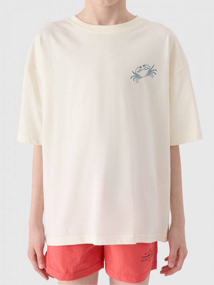 Футболка 4F TSHIRT M1914 4FJWSS25TTSHM1914-11S р.122 бежевый