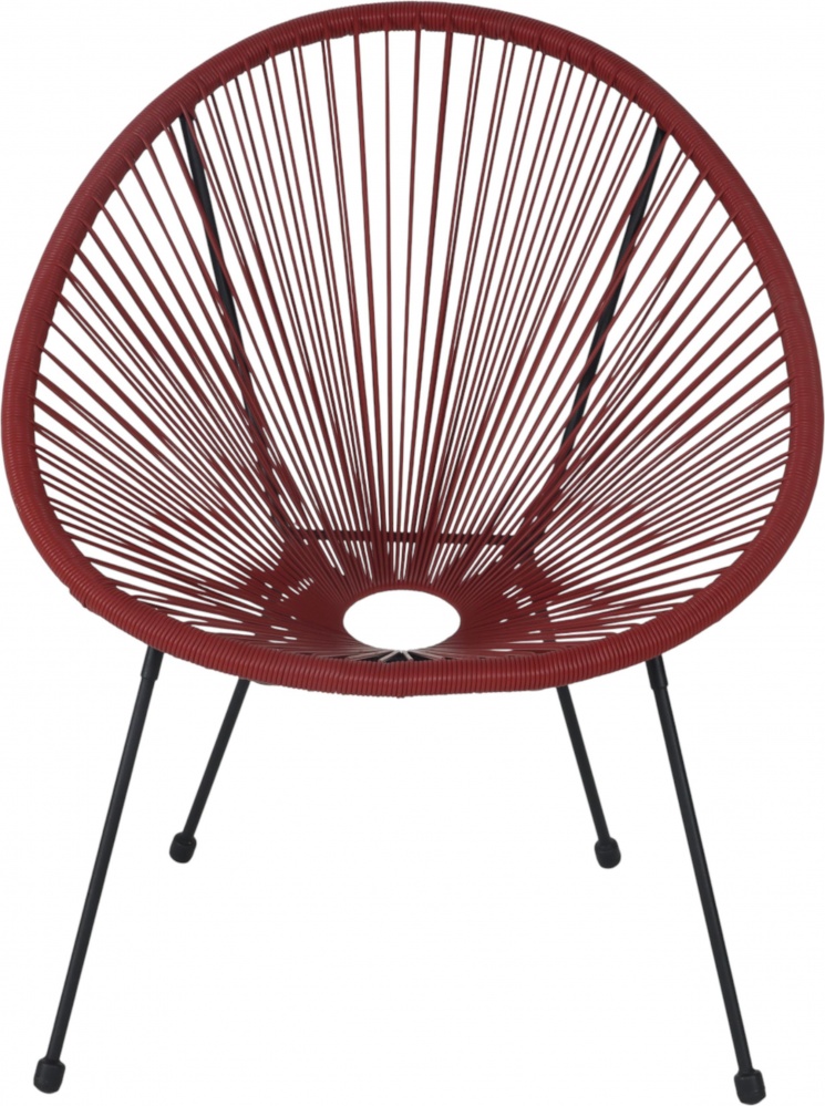 Крісло ротангове Indigo кругле 75,5х72х85 см теракотовий