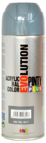 Краска аэрозольная акриловая (Ral 7011) 400 мл Evolution PINTYPLUS