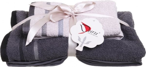 Набір рушників Modern 2 шт. світло-сірий/ світло-коричневий 