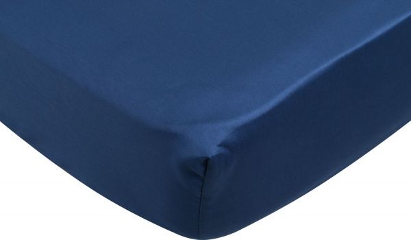 Простынь на резинке Solid 160x200 см синий Luna 