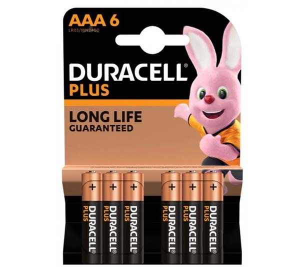 Батарейки Duracell Plus LR03 AAA (R03, 286) 6 шт. 