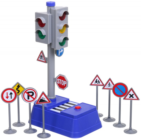 Ігровий набір Shantou міський світлофор 8.5х14х23 см блакитний 666-03Q