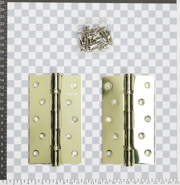 Петля універсальна Fuxia 125x31x3 мм полірована латунь 2 шт