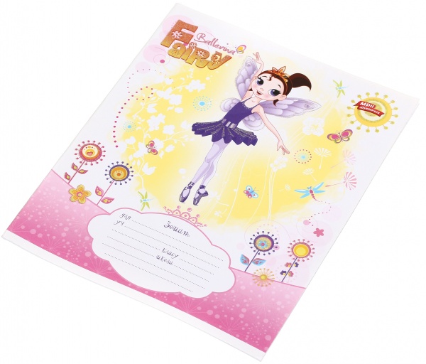 Зошит шкільний з глітером 12 аркушів у лінійку в асортименті Мрії збуваються