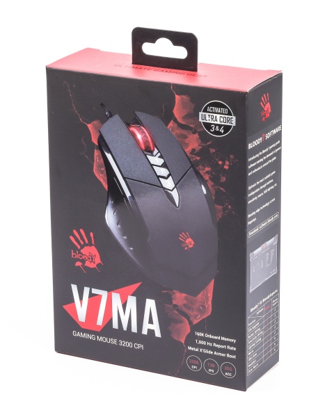 Мишка A4Tech 3200 CPI black (V7MA Bloody (Black)) 