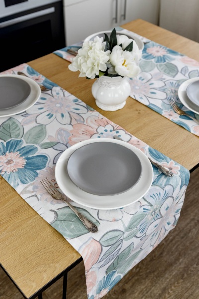 Дорожка (раннер) Luna 40x140 см бело-голубой Прованс 