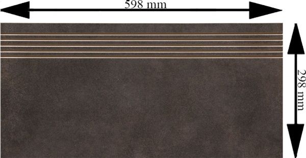 Плитка Cersanit Сіті Скверс антрацит сходинка 29,8х59,8 