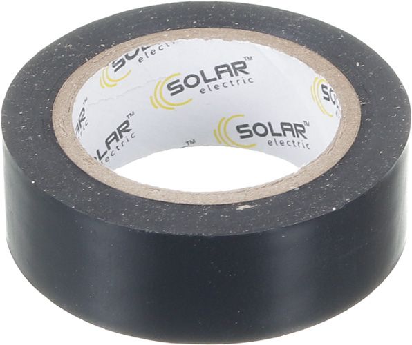 Изолента Solar 0.15mm x 15mm 10 м черная 15x0,15 мм 10 м черный