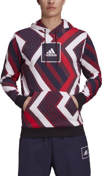 Джемпер Adidas M AOP Hoodie FR7211 р. M білий