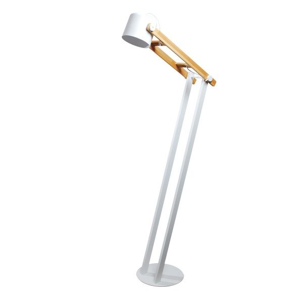 Торшер Светкомплект LOFT TR 160 E27 40 Вт білий/дерево 