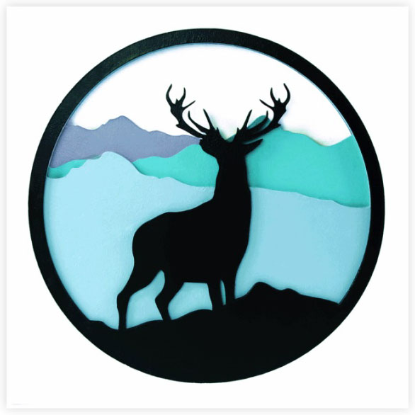 Набір для малювання картина 3D Олень в горах (N0003504) 30х30 см Rosa Talent 