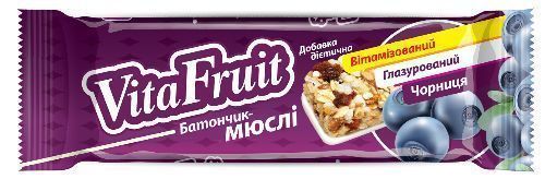 Батончик Vita Fruit Мюсли Черника 25 г 