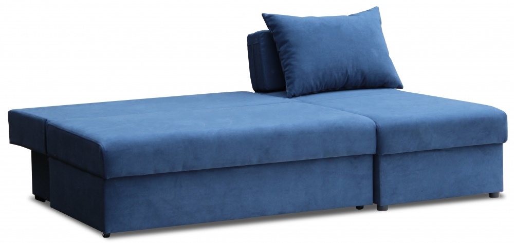 Диван угловой Берегиня Скай правый синий 2000x1450x770 мм