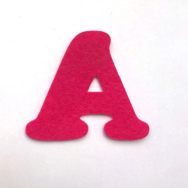 Буква А 2 мм, 5,5 см красный