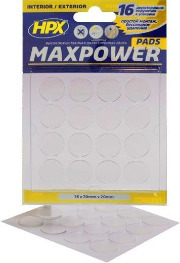 Клейка стрічка двостороння Maxpower HT2020CR HPX 2x2см