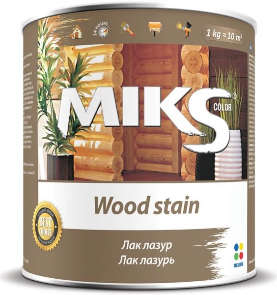Лак-лазурь MIKS Color безцветная полуглянец 0,7 кг
