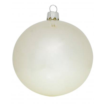 Шар новогодний 80 мм белый