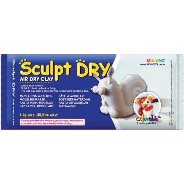 Пластика Mungyo Sculpt Dry біла 1000 г 