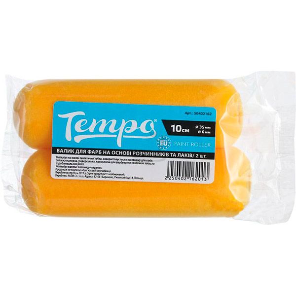 Запасной валик Tempo Euro мини флок 35x100 мм 2 шт. E0123-063510