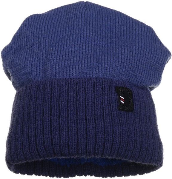 Шапочка детская для мальчика Kraft+ р.48-50 темно-синий с синим 1739 