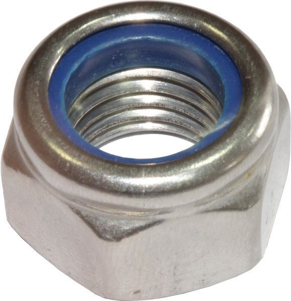 Контргайка шестигранна нержавіюча сталь А2 М10 вага DIN 985 Expert Fix
