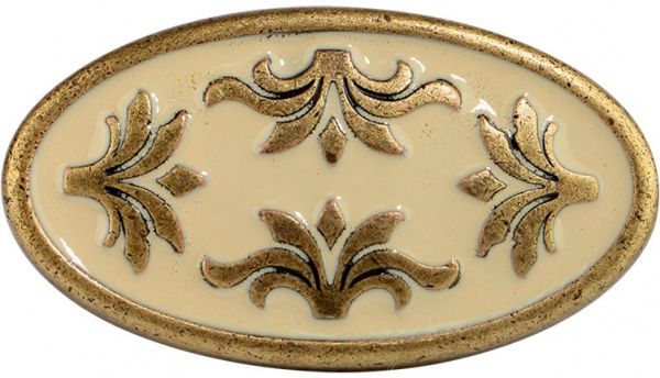 Меблева ручка D 24177.01.058 18630 бронза/кремова емаль Bosetti Marella