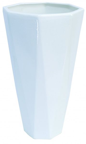 Ваза-кашпо Комета глянець білий 40 см